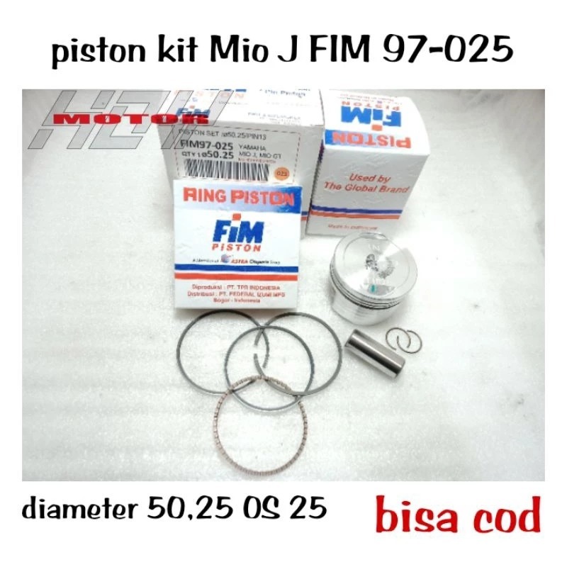 seher kit piston kit FIM piston Yamaha Mio J Mio GT FIM 97-025 diameter 50.25 OS 25