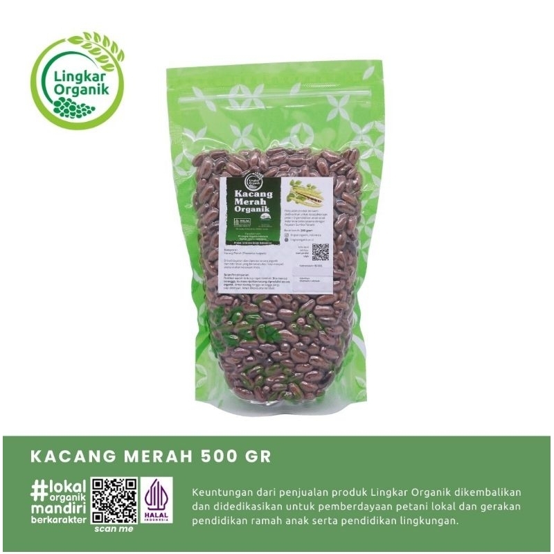 

Kacang Merah 500gr - Organik / Lokal / Non GMO - Lingkar Organik / Nora Healthy Food