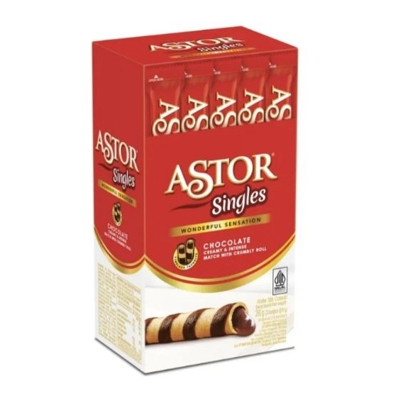 

[1 Box] Astor Singles Wafer Stik Cokelat (isi 20 pcs)
