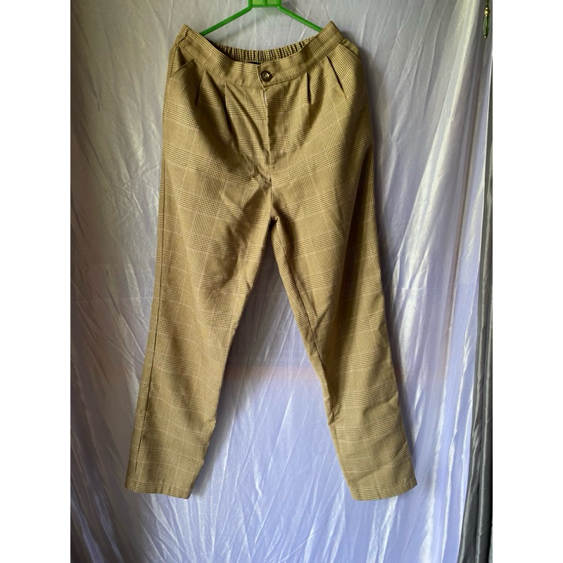 PRELOVED Celana Wanita Motif Kotak Kotak