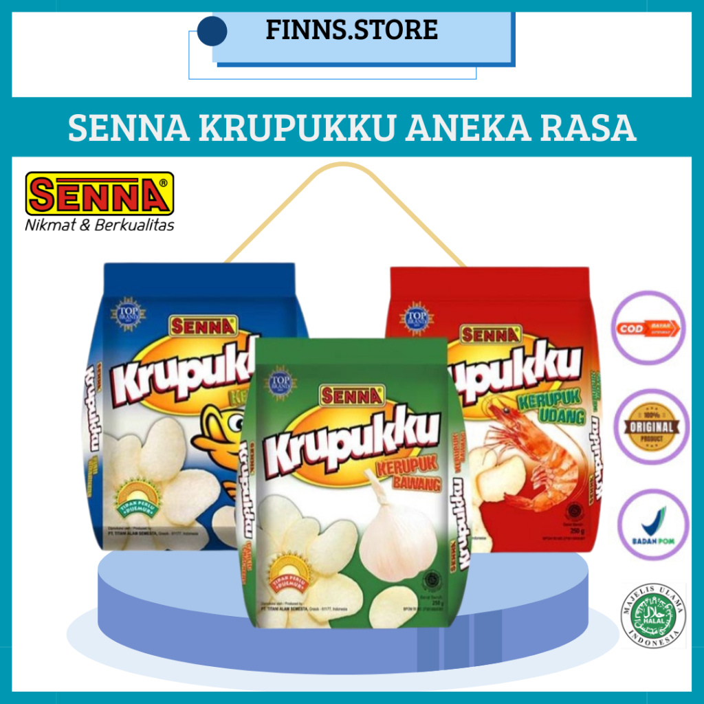 

Krupukku Senna udang / ikan /bawang kerupuk mentah 200gr -