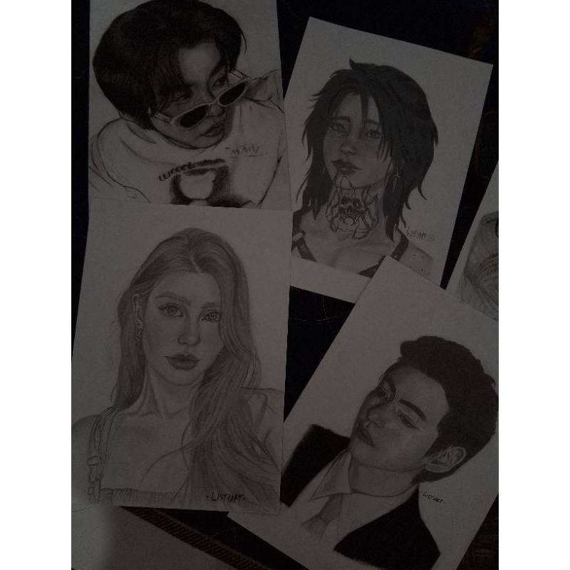 

jasa lukis wajah realis custom 2 wajah + bingkai