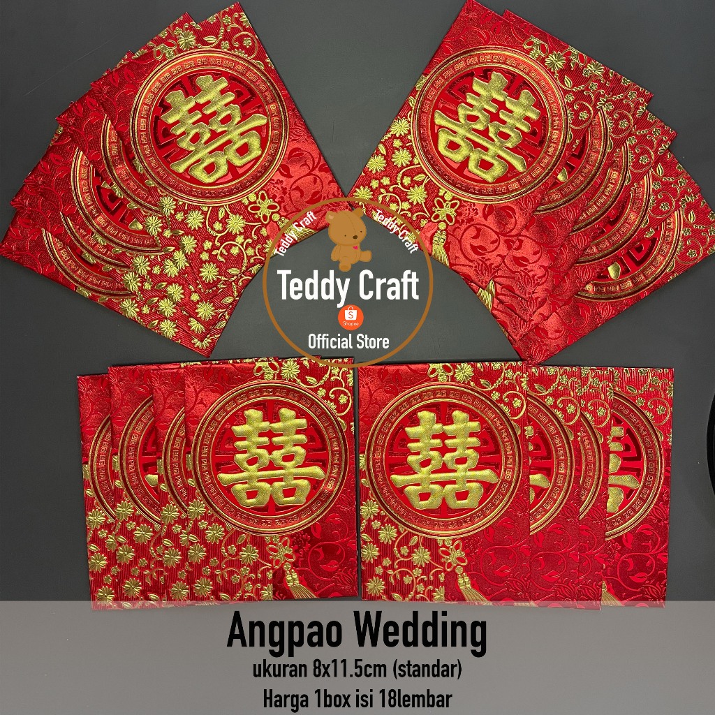 

Kertas Angpao Wedding ShuangXi - 1Box isi 18pcs - Pernikahan Chinese Wedding Shuang Xi - Angpao - Teddy Craft