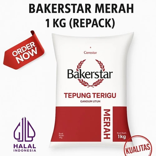

BAKERSTAR MERAH WHEAT FLOUR 1 Kg Repack