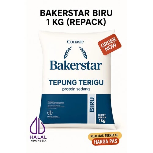 

BAKERSTAR BIRU WHEAT FLOUR 1 Kg Repack