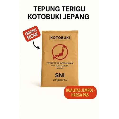 

Tepung Terigu Kotobuki Jepang Repack 1Kg