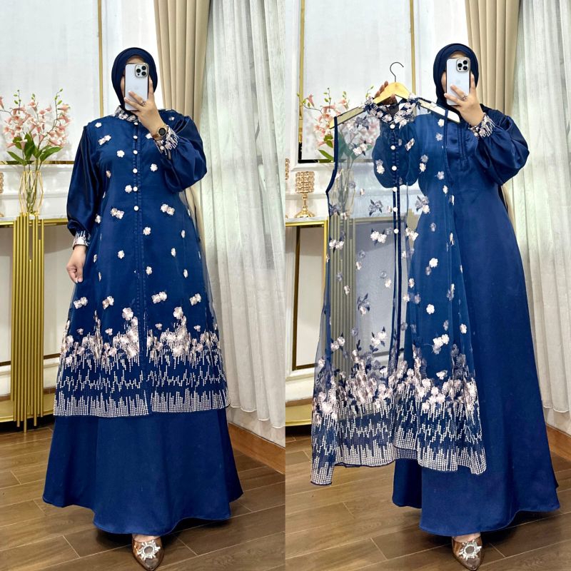 Ayyura dress set rompi tille