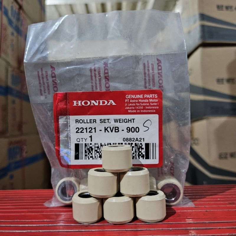 ROLLER KVB HONDA 1 Set Untuk Motor Vario Karbu, Scoppy Karbu, Vario 110 FI, Beat FI, Scoppy FI 2016,