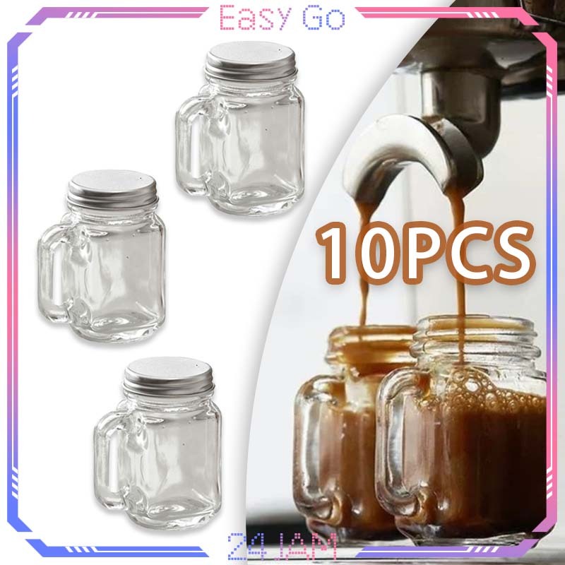 Isi 10pcs Cangkir Espresso Mini 40ml Espresso Shot Mini Mug Portable Espresso Jar Mini Mini Shot Gla