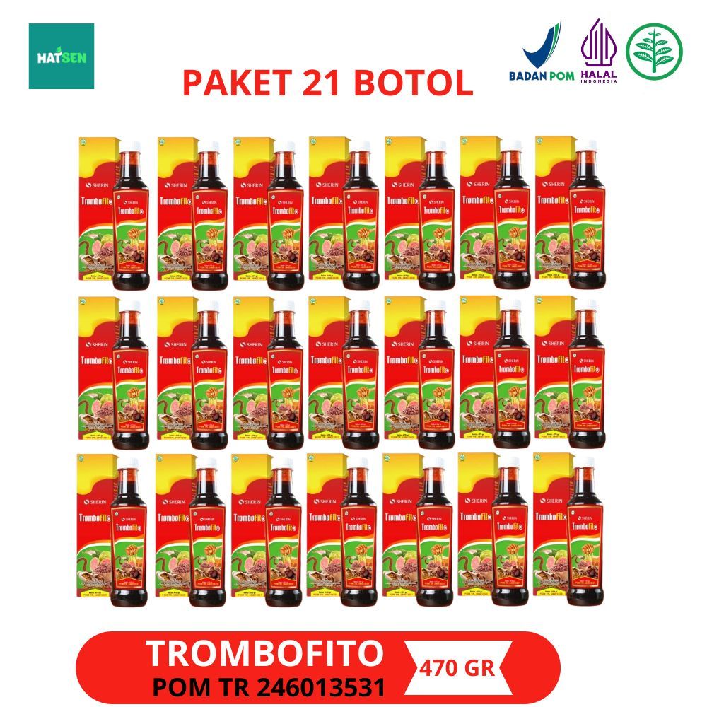 

Trombofito 21 Botol - Sherin Madu Angkak Sari Kurma Trombofito Solusi Atasi DBD 470 gram