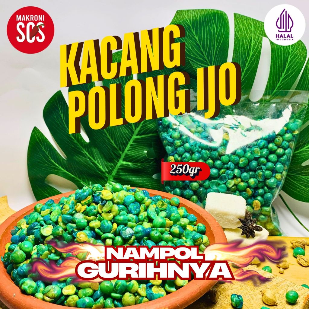 

250GR Kacang Polong Ijo Jaipong Kemasan Pack Gurih Renyah