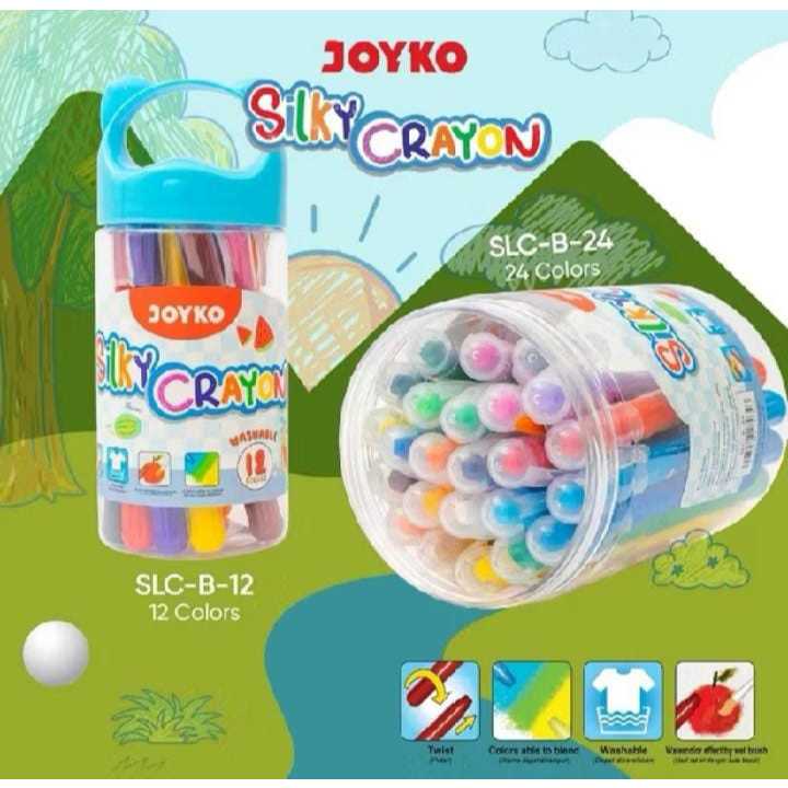 

Silky Crayon SLC-B-24 Krayon Halus Joyko TABUNG FANCY Warna Colors