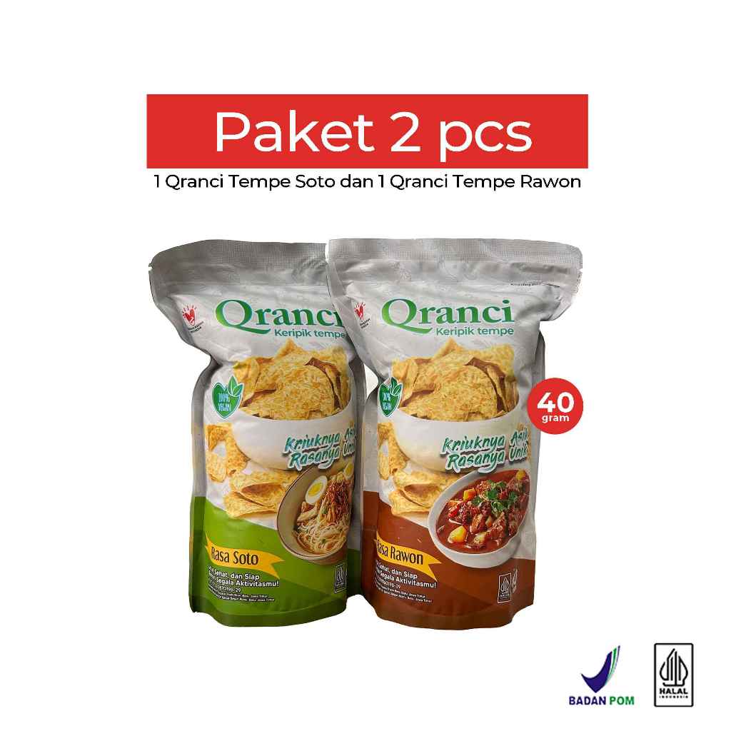 

Qranci Keripik Tempe Sagu Rasa Soto & Rawon | 40gr