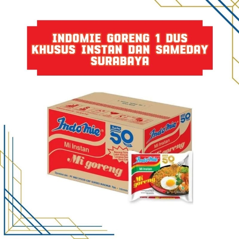 

[ Khusus instan dan sameday ] indomie goreng original 1 dus promo surabaya