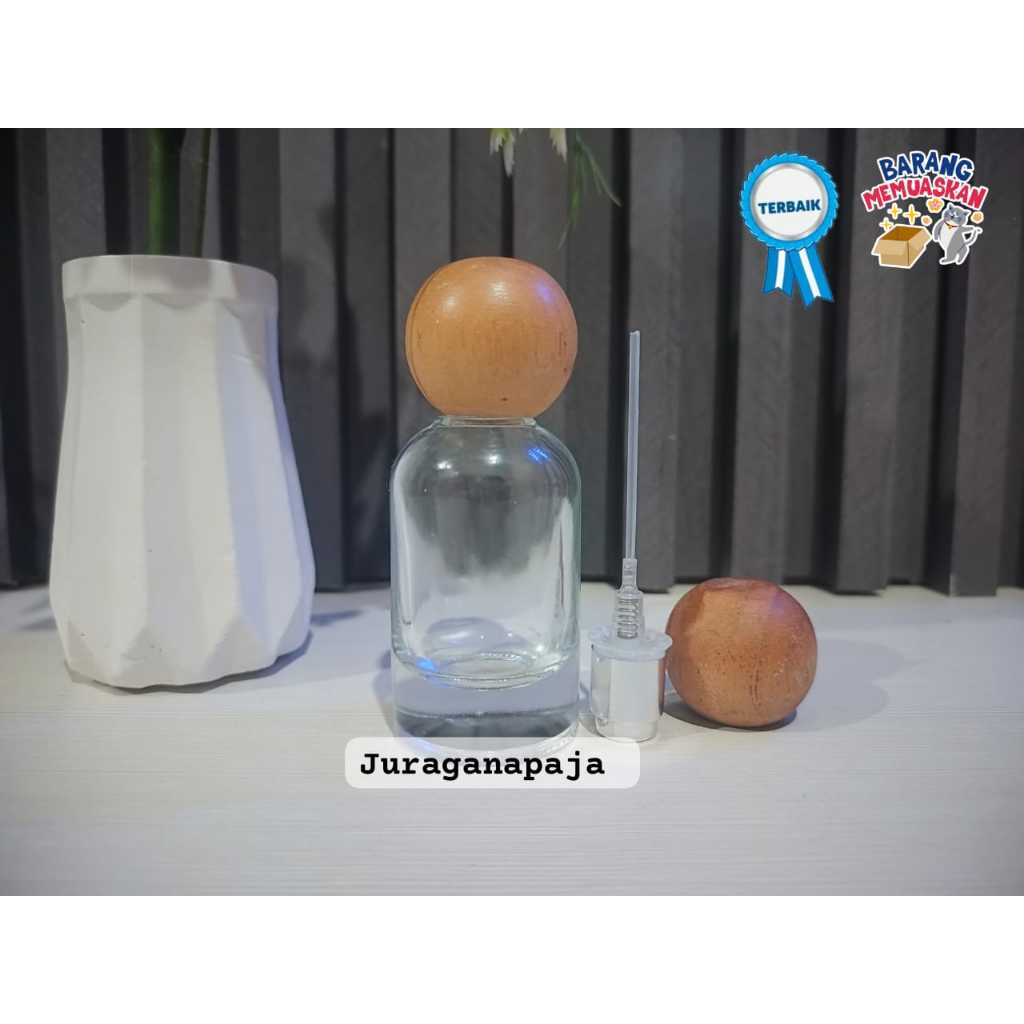 Tutup Botol Parfum Berbahan Kayu/Bentuk Bulat/Hanya Tutup Botol/ Press /Semi press/Tanpa Botol