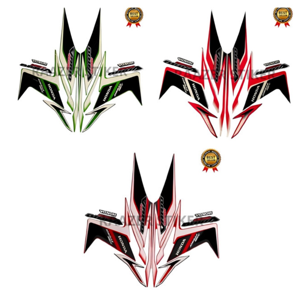 List Body Motor Stiker Sticker Striping Standart Ori Vario Techno 125 2014 Terlaris Termurah