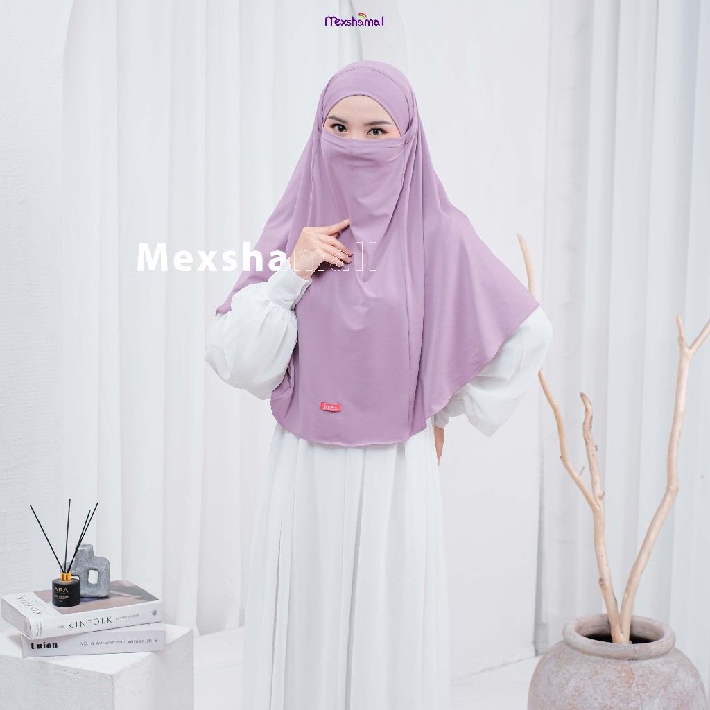 Shamira - French Khimar Jumbo Arafah Hijab Instan Melayu Syar'i Tali Cadar Jumbo 3in1 jersey Premium