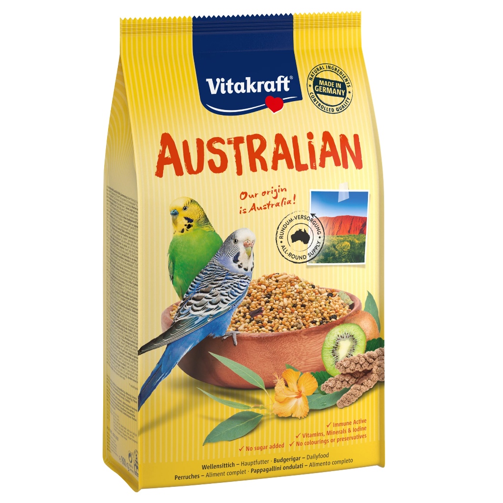Vitakraft Australian Budgies 800G - Makanan Burung Parkit Australia