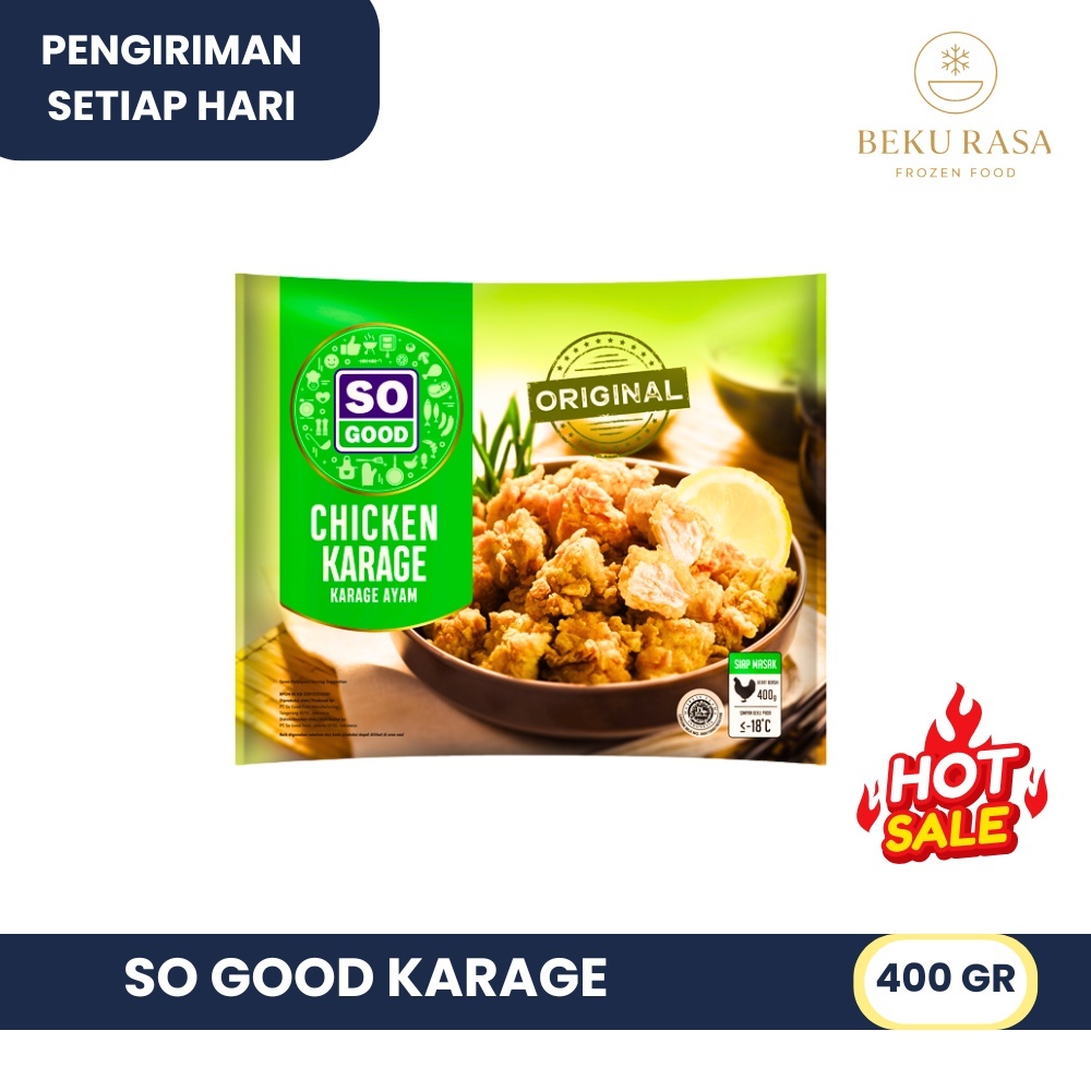 

SO GOOD CHICKEN KARAGE AYAM KARAGE FROZEN FOOD ORIGINAL 400GR