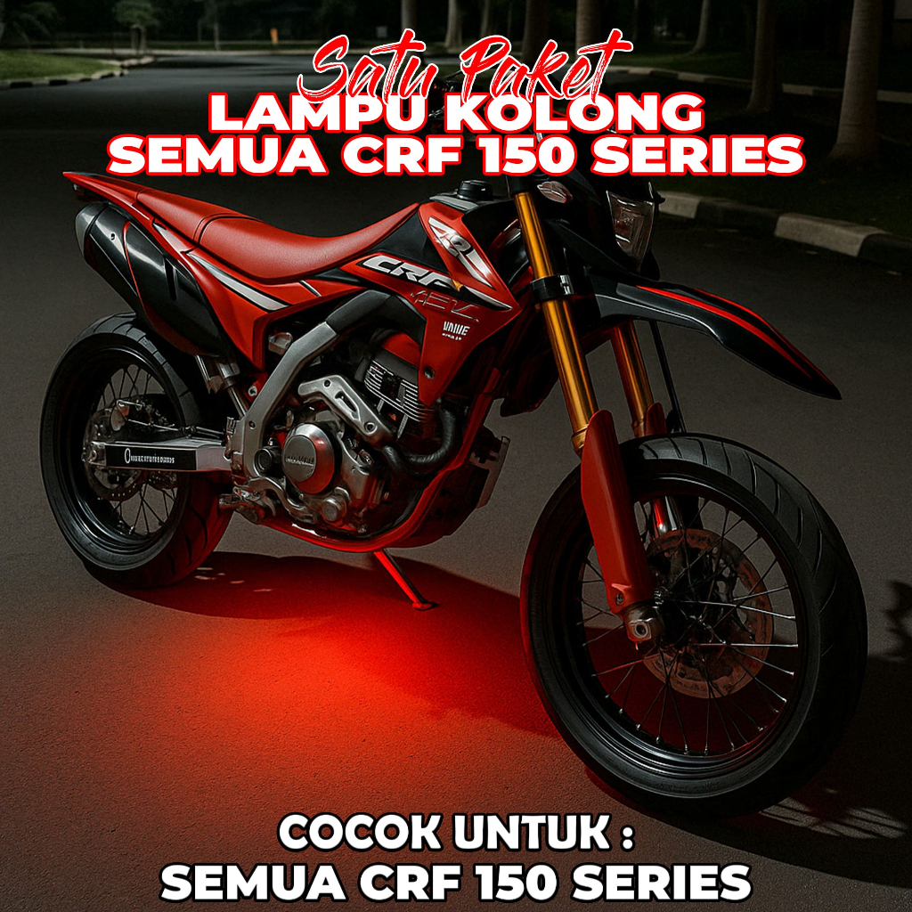 Sepaket Lampu Kolong Motor  Honda CRF LED Flexible Strip 12 Volt