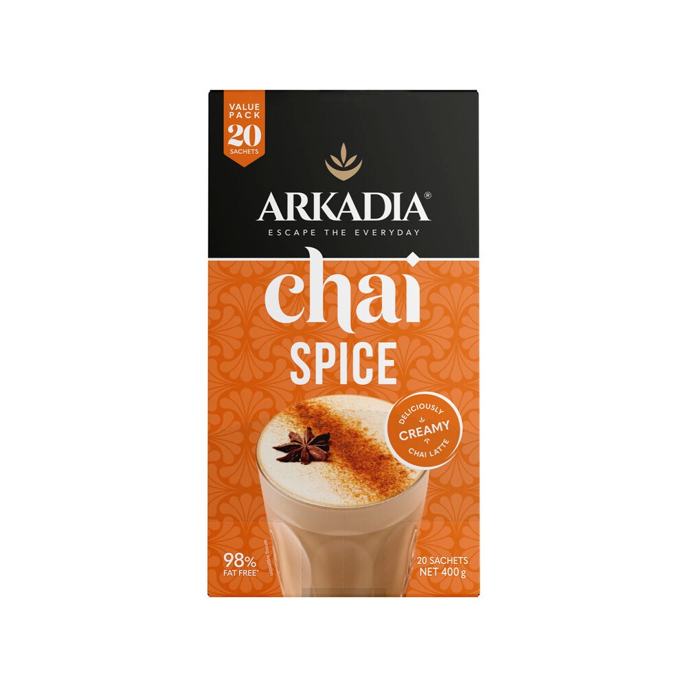 

Arkadia Spice Chai Tea Sachets 20 pack | 400g Australia