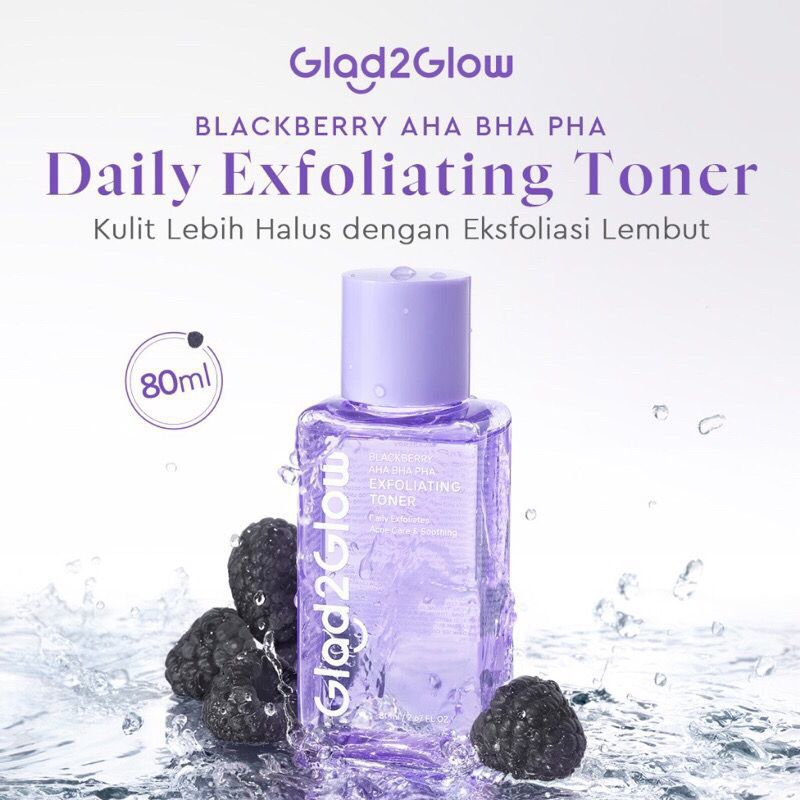 GLAD2GLOW BLUEBERRY AHA BHA PHA EXFO TONER
