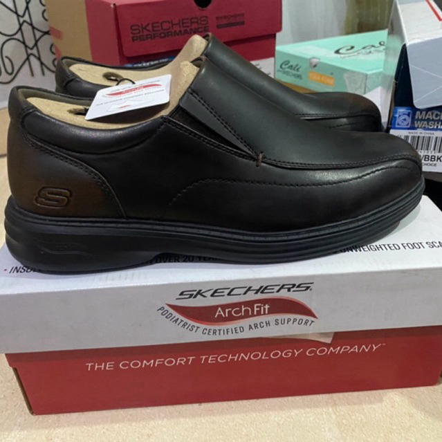 Sepatu Skechers Men Dark Coklat Original
