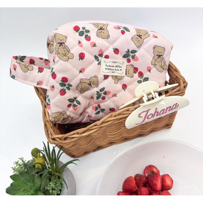 LILCHERIE STUDIO Pouch Tas Kosmetik Make up Diaper Bag Handmade Aesthetic Boxy size L