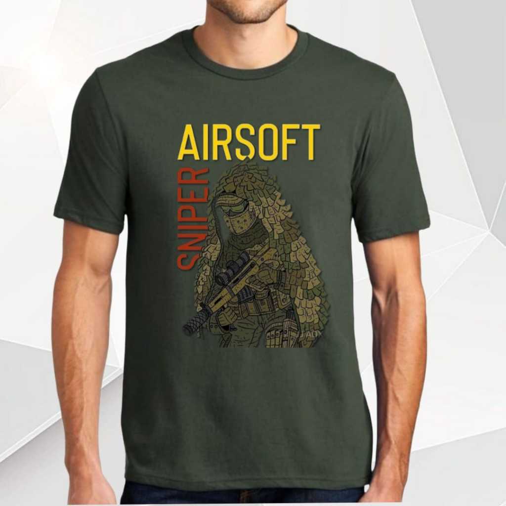 Kaos Distro Army Katun Sniper Airsof lengan pendek - Kuat, Nyaman, dan Tahan Lama