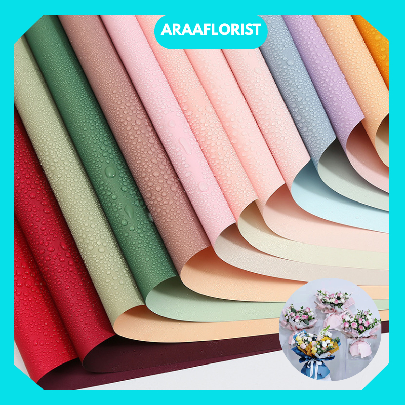 

KB021 20 LEMBAR Flower Wrapping Paper Florist Cellophane DOUBLECOLOR / Dua Warna Bi Color