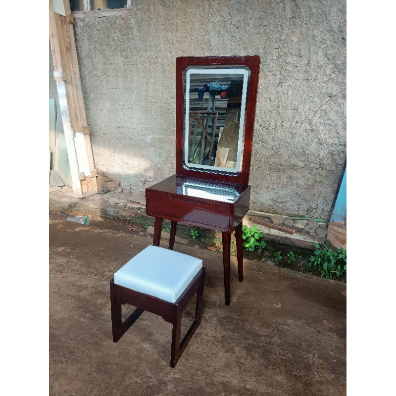 meja rias lampu LED touch screen