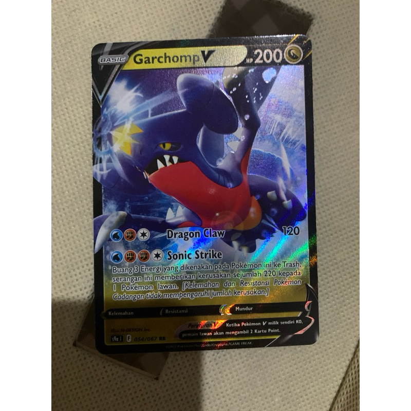KARTU POKEMON Garchomp V RR 054/067