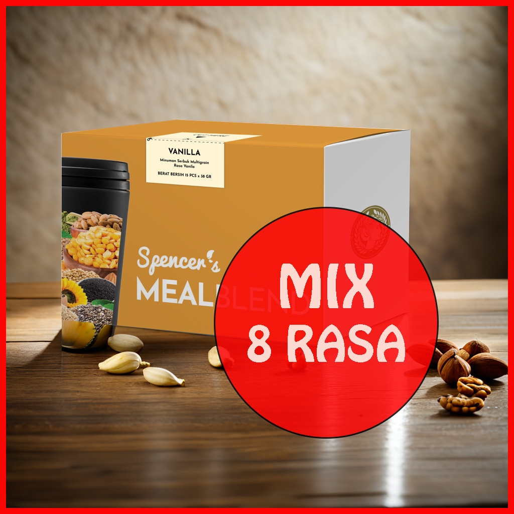 

Spencer Mealblend Minuman Bubuk Instan Tinggi Protein dan Serat Untuk Diet Rendah Kalori[MIX 8 RASA]