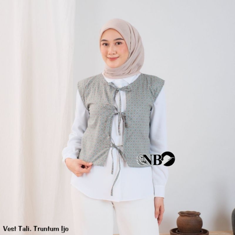 VEST BATIK WANITA ROMPI OUTER BATIK KATUN PREMIUM ROMPI BATIK WANITA MODERN