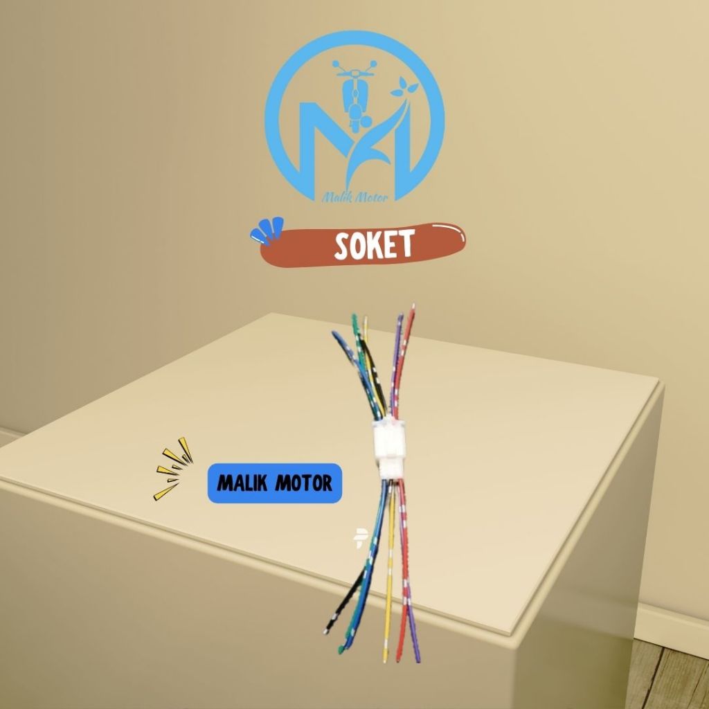Soket Sambungan kabel 6pin/Socket konektor 6kabel Mobil dan Motor 1Set
