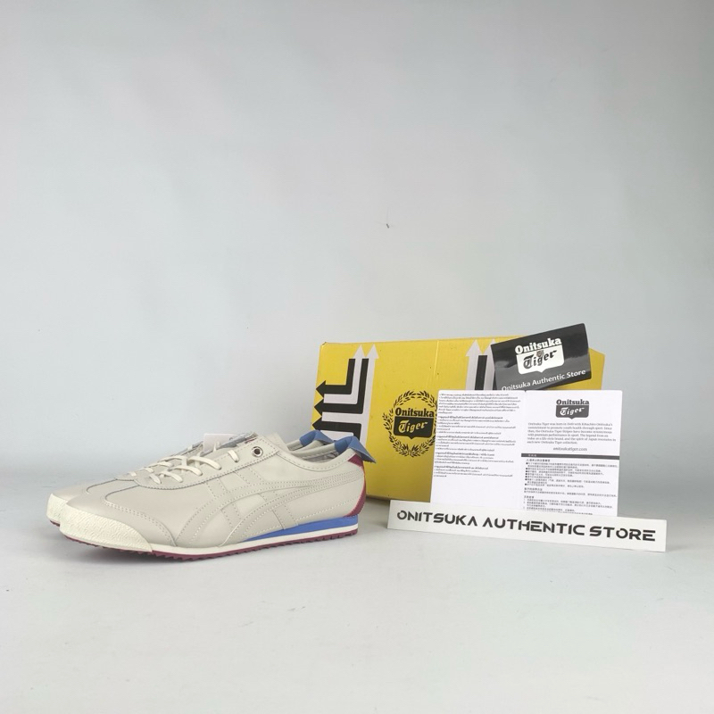 Sepatu Onit Tiger Mexico66 SD Cream / Cream Blue Authentic