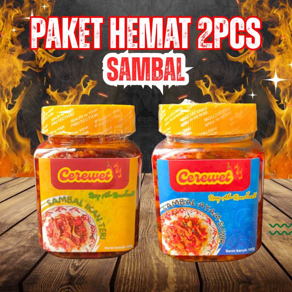 

PAKET HEMAT 2PCS SAMBAL BY CEREWET - BEBAS PILIH VARIAN
