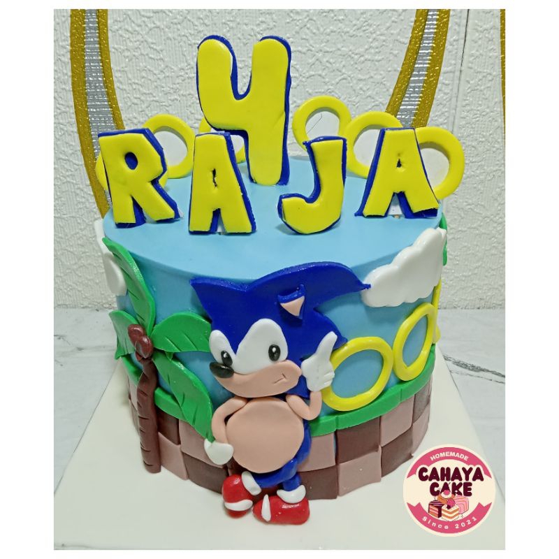 

Kue Ultah Karakter Super Sonic / Sonic Cake / Kue Ulang Tahun Super Sonic