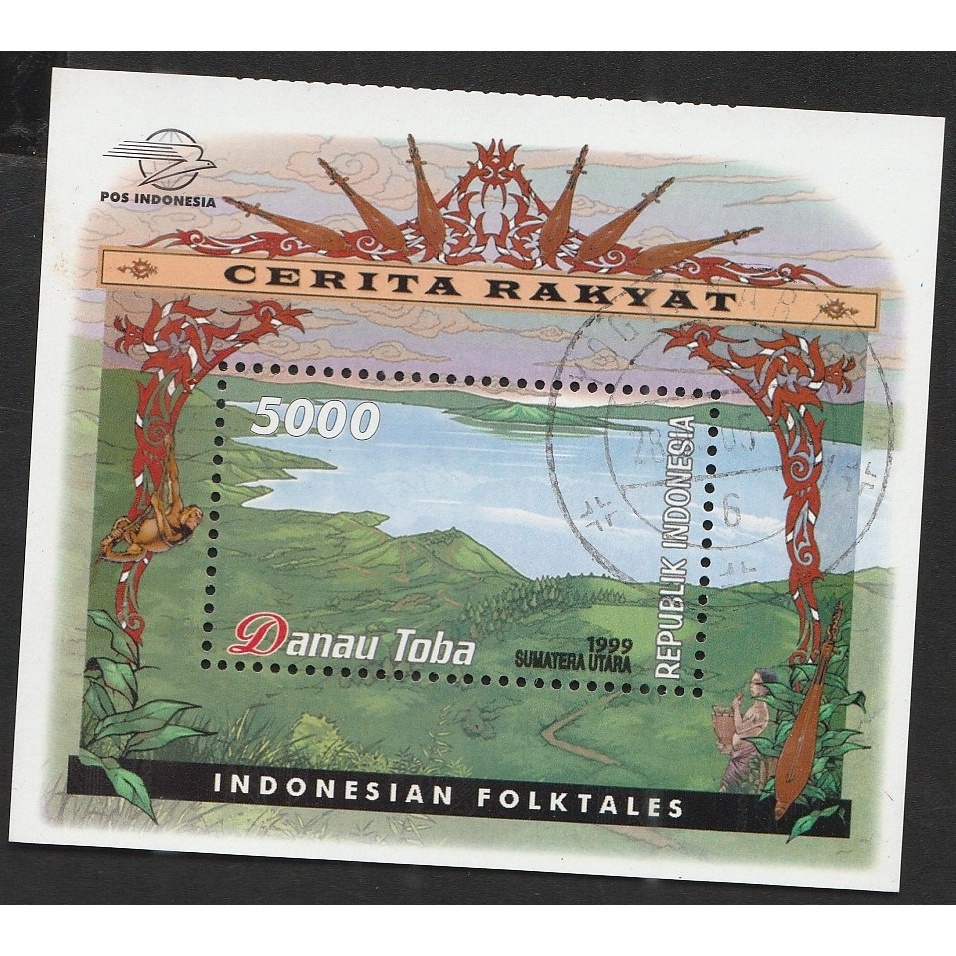 

A 9217 SATU BUAH SOUVENIR SHEET PRANGKO CERITA RAKYAT SUMATERA UTARA DENGAN KONDISI SUDAH ADA CAP