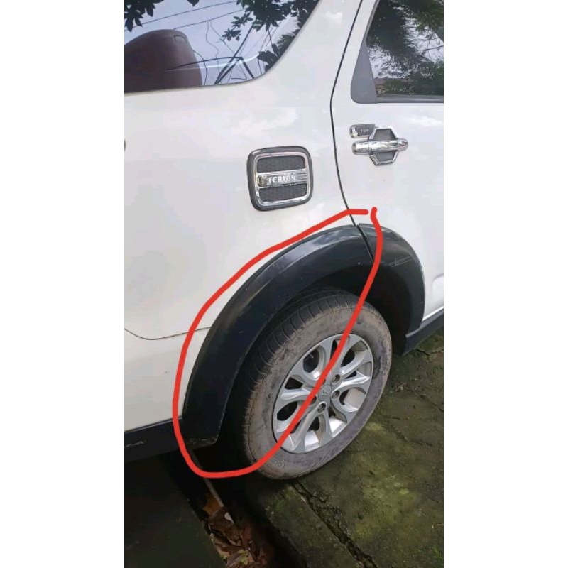 Over fender Rush Terios konde lama model ori bagian bemper belakang