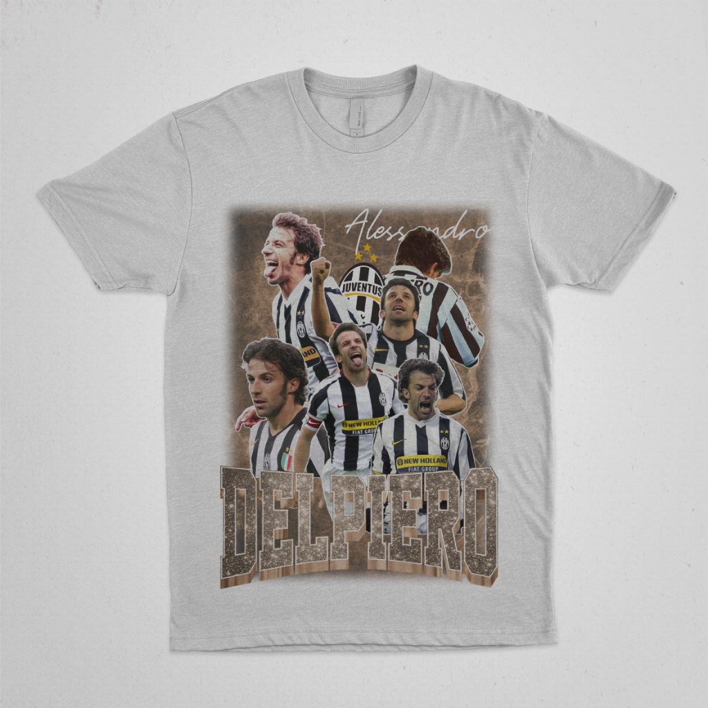 T-SHIRT DEL PIERO // KAOS DEL PIERO // ALESSANDRO DEL PIERO // KAOS VINTAGE DEL PIERO // JUVENTUS //