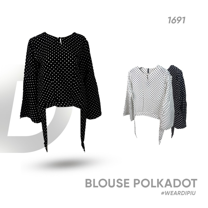 BLOUSE WANITA POLKADOT ATASAN BAJU WANITA 1691