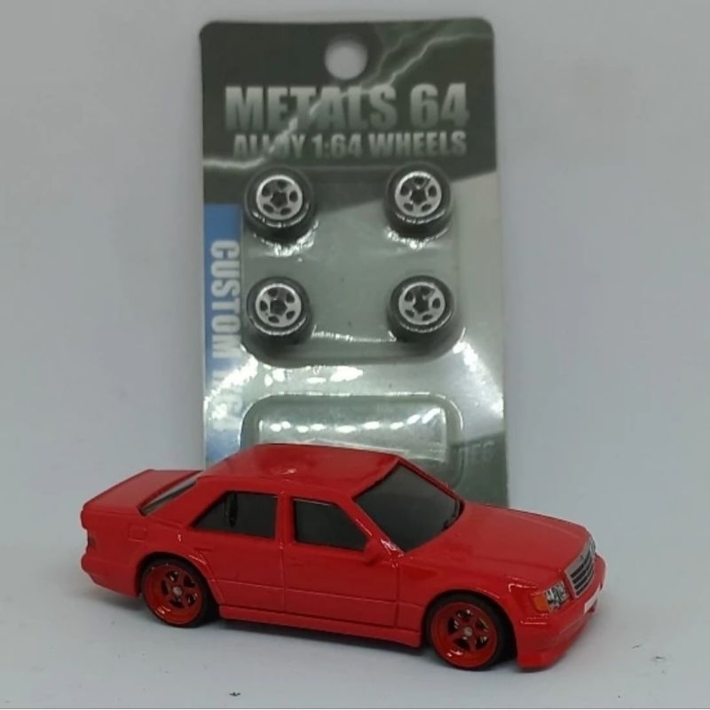 hot wheels mercedes benz 500e 500 e red loose diecast custom ban premium (t)
