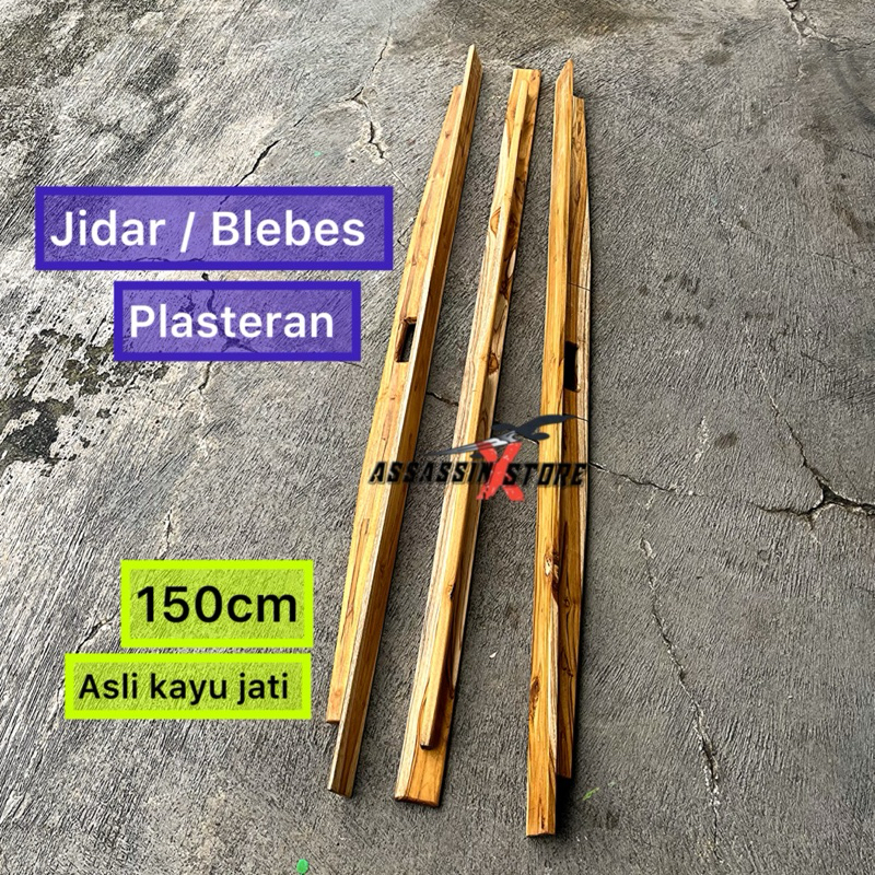 Jidar kayu panjang plasteran
