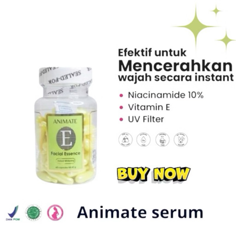 SERUM ANIMATE WAJAH ANIMATE SERUM / VITAMIN ANIMATE / VITAMIN E isi 60 BPOM