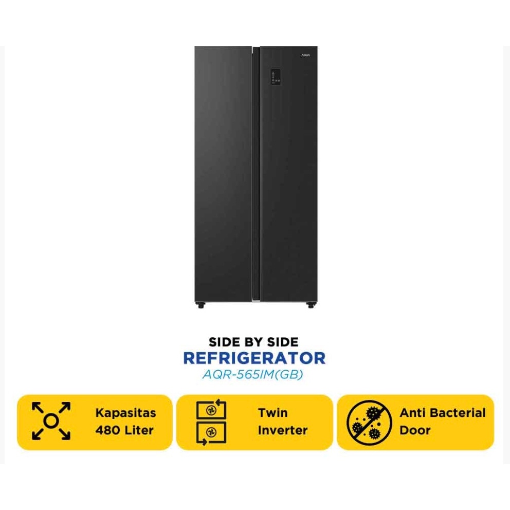 AQUA KULKAS SIDE BY SIDE REFRIGERATOR AQR-565IM(GB)