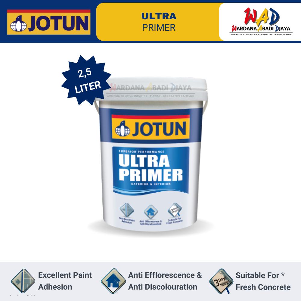 CAT DASAR ALKALI JOTUN - ULTRA PRIMER (LUAR DAN DALAM) - 2,5 LITER