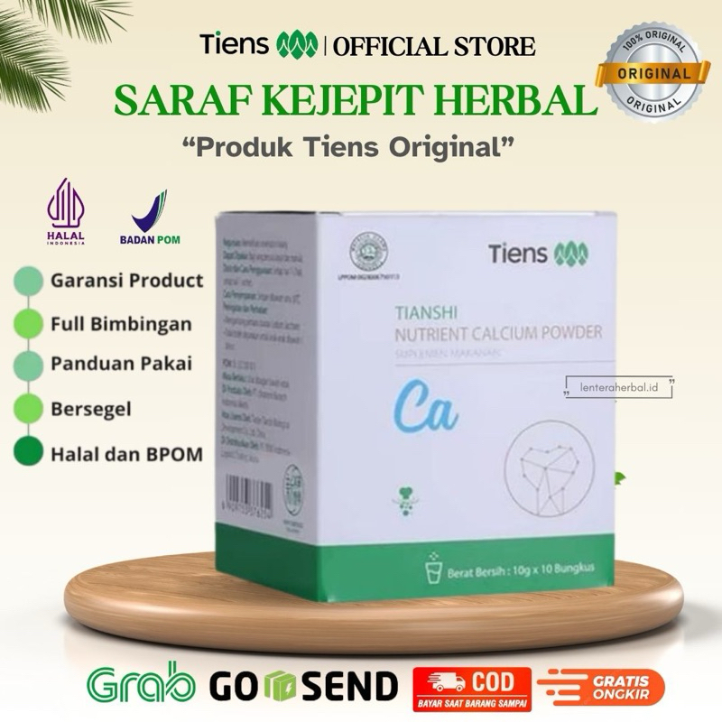 SUPLEMEN HERBAL TIENS SARAF KEJEPIT CALSIUM NHCP | AMPUH ATASI SARAF KEJEPIT 100% ORIGINAL