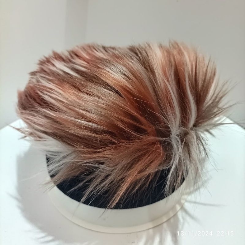 topi palsu rambut pria panjang