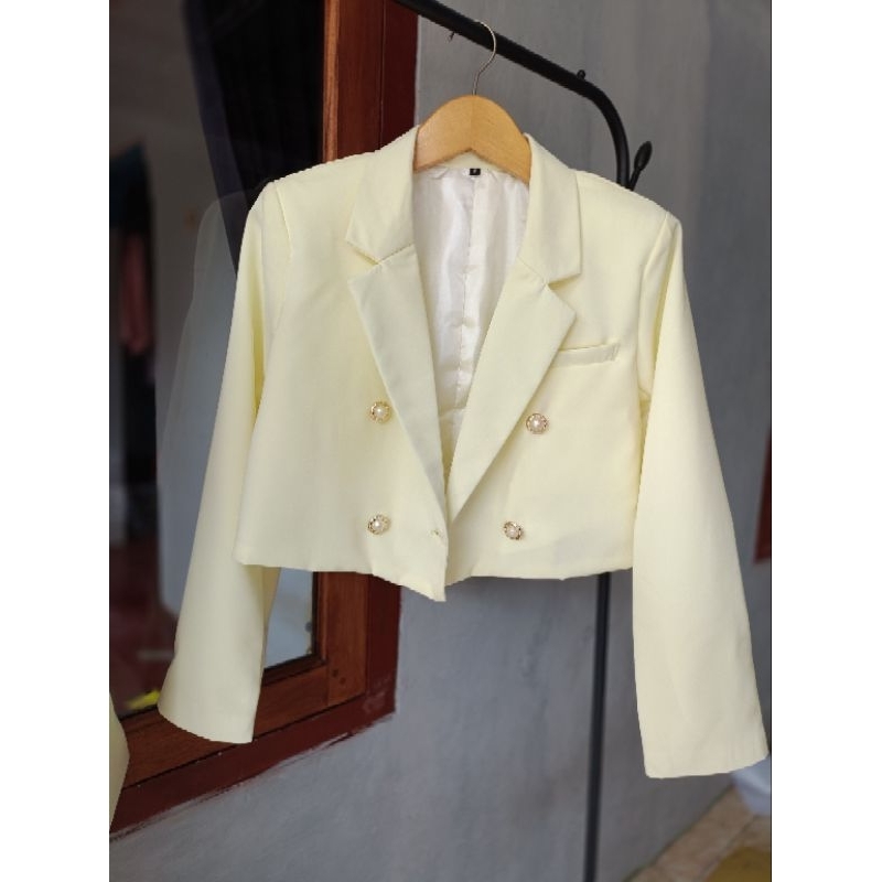 Blazer Crop Wanita / Blazer Crop kancing 4/ outer wanita / Blazer Croptop Wanita